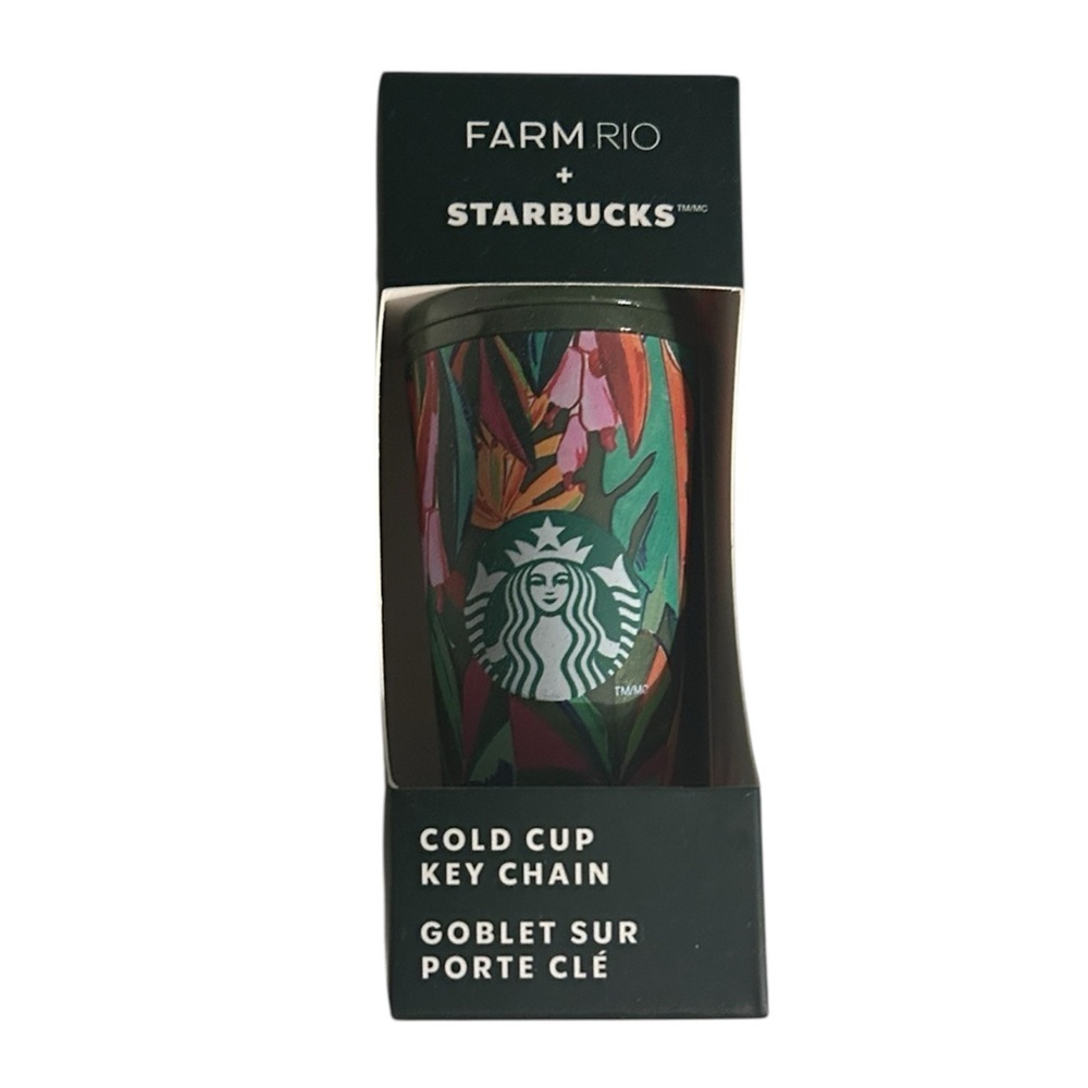 Starbucks X Farm Rio Cold Cup Key Chain New